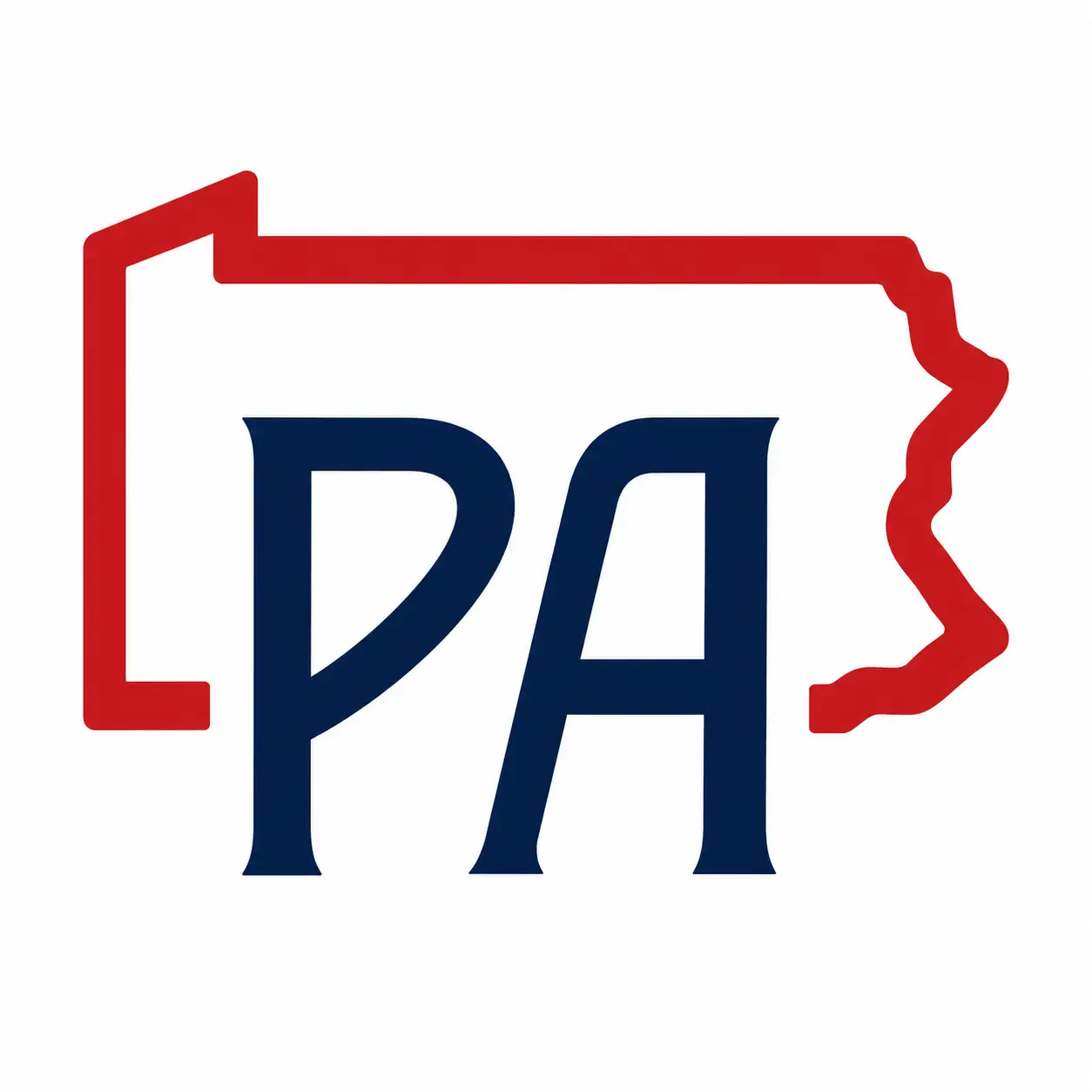 Pennsylvania outline with PA letters